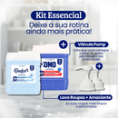 Kit Lava Roupas Líquido Lavanderia Pro 7L Omo + Amaciante 7L Comfort + 02 Válvulas Pump para Galão 5L/7L + BRINDE Lançamento Bola Magica Magic Ball para Retirar Fiapos e Pelos