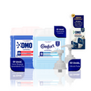 Kit Lava Roupas Líquido Lavanderia Pro 7L Omo + Amaciante 7L Comfort + 02 Válvulas Pump para Galão 5L/7L + BRINDE Lançamento Bola Magica Magic Ball para Retirar Fiapos e Pelos